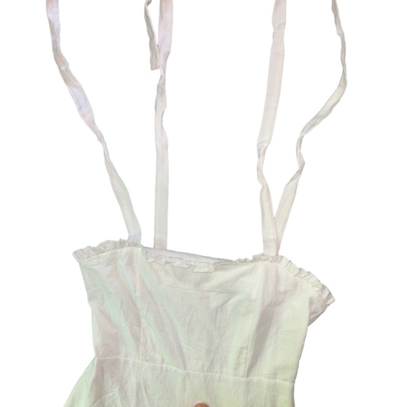 Nasty Gal “Can’t Tie My Love Ruffle Mini Dress” in white - Picture 7 of 8